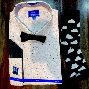Apt. 9 Long sleeve shirt set - flamingo